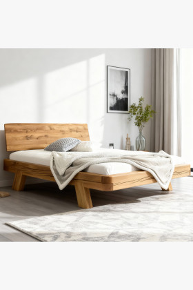 Dubová luxusná posteľ z trámov, Manželská Mia 180 x 200 cm